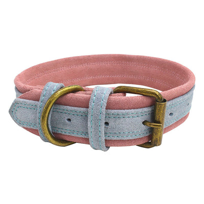 Collar para Mascota de Cuero Nobuk con Doble Contraste de Color - Image 8
