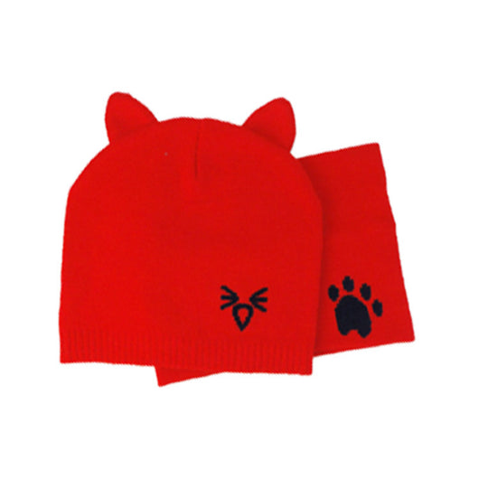 Conjunto Gorro y Bufanda Tejida para Bebé - Protección Invernal con Diseño Gato - Image 11