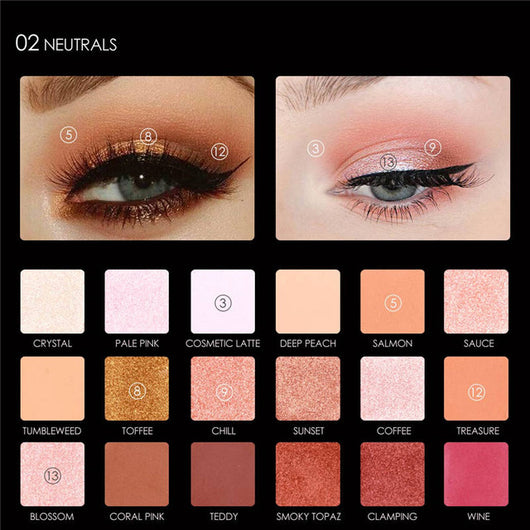 Paleta de 18 Sombras Eyeshadow Tonos Tierra y Atardecer - Image 3