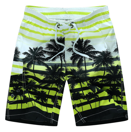 Shorts de Playa Holgados con Estampado de Palmeras y Rayas - Image 10