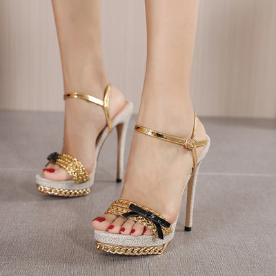Tacones Altos Plataforma con Moño Decorativo - Estilo Europeo - Image 9