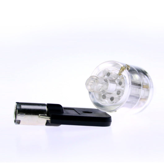 Cilindro de Cerradura de Flor de Ciruelo Transparente con 7 Esferas - Personalizable - Image 3