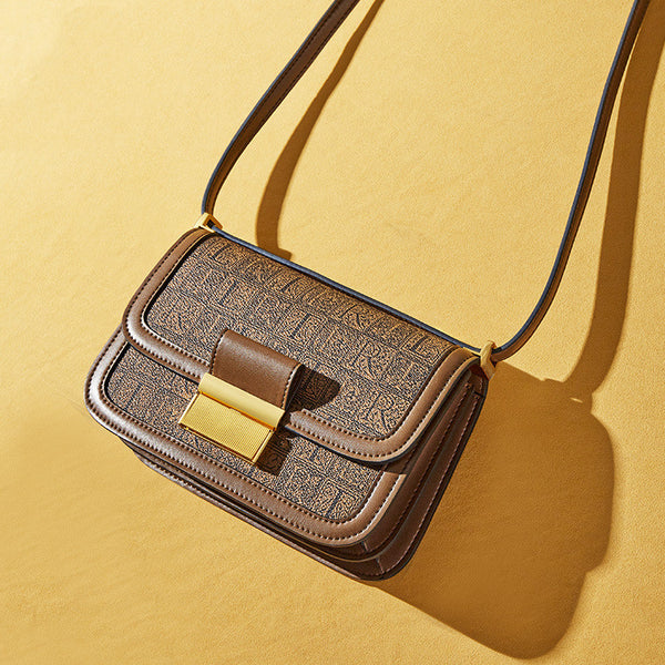 Bolsa Mensajera Retro Tofu de Un Hombro - Versátil y Elegante