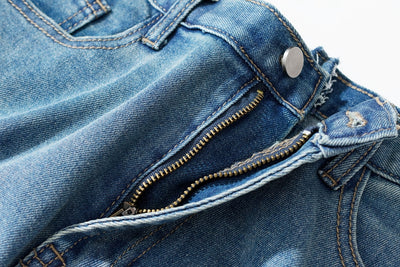 Pantalones Slim Rotos con Parches Desmontables - Estilo Urbano Destruido - Image 9