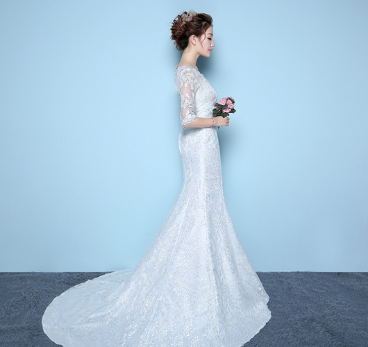 Vestido de Novia Cola Sirena con Cintura Ajustada - Image 6