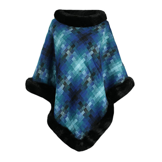 Poncho Térmico Escocés para Mujer - Abrigo Capa de Punto - Image 4