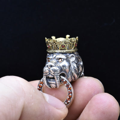 Dije Llavero León Vintage en Plata S925 - Image 6