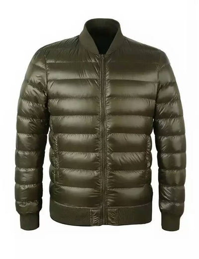 Chaqueta de Plumas para Hombre con Cuello Alto y Corte Moderno - Image 5