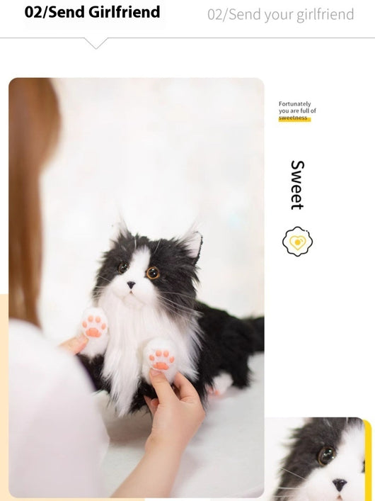 Gato de Peluche Realista - Juguete Suave para Niñas, Regalo Perfecto - Image 13