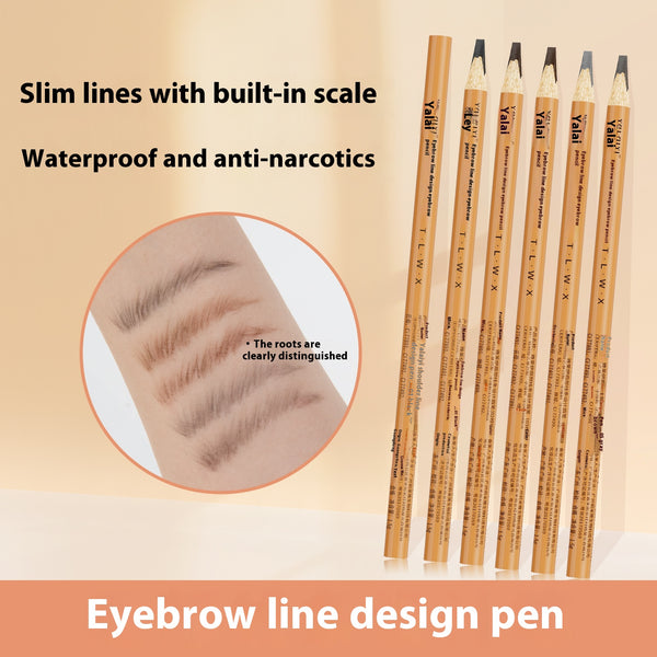 Lápiz de Cejas con Posicionador - Diseño de Línea Waterproof Antitraspaso
