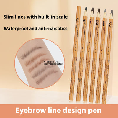 Lápiz de Cejas con Posicionador - Diseño de Línea Waterproof Antitraspaso