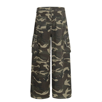 Pantalones de Trabajo Camuflaje Algodón Corte Recto para Hombre - Image 4
