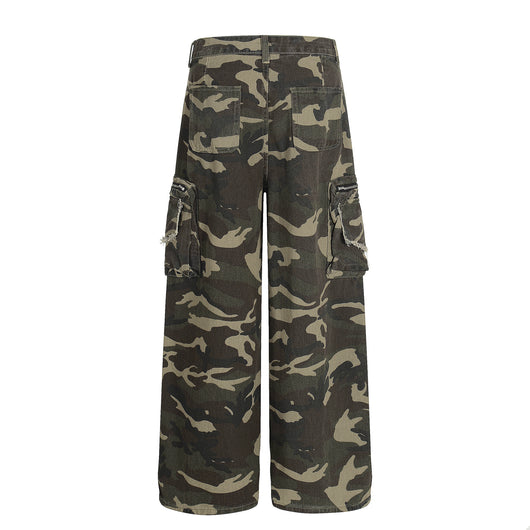 Pantalones de Trabajo Camuflaje Algodón Corte Recto para Hombre - Image 4