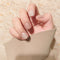 Uñas Postizas Khaki Claro con Efecto Difuminado