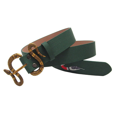 Cinturón de Cuero Genuino con Hebilla de Serpiente para Hombre - Image 5