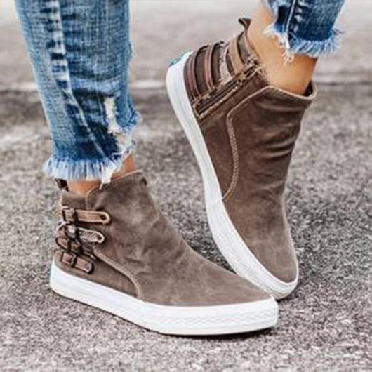 Zapatos Denim para Mujer con Hebilla Grande