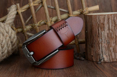 Cinturón de Cuero para Hombre con Hebilla de Pasador - Image 11