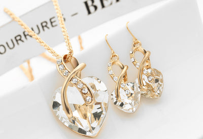 Aretes de Cristal Austriaco Zircón en Forma de Corazón - Image 4
