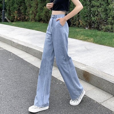 Jeans de Cintura Alta con Efecto Drapeado - Image 3