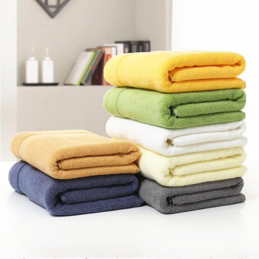 Toalla de Baño de Algodón Grueso Colores Lisos - Image 3