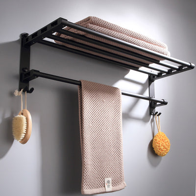 Toallero de Pared en Aluminio Negro Mate - Diseño Moderno y Resistente - Image 5