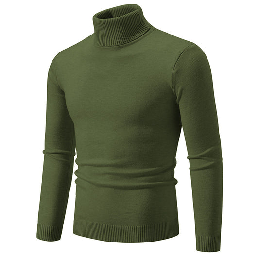 Suéter Cuello Alto Ajustado para Hombre en Tallas Grandes - Base Térmica Tejida