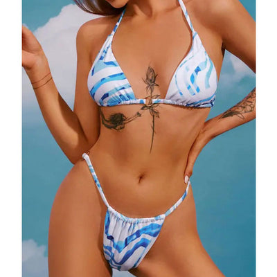 Traje de Baño de Tres Piezas Europeo Americano para Mujer - Image 10