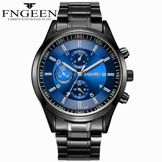 Reloj Deportivo Hombre Negro Acero - Resistente al Agua con Luminoso - Image 11