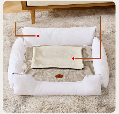 Cama Convertible para Perros y Gatos - Nido Térmico 4 Estaciones con Cojín Desmontable - Image 12