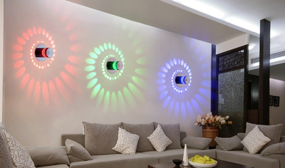 Lámpara LED Espiral Moderna para Pared - Luz Colorida para Bares y Espacios Interiores - Image 4