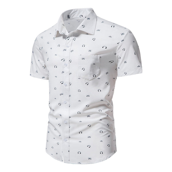 Camisa Estampada Blanca para Hombre - Diseño Moderno y Versátil