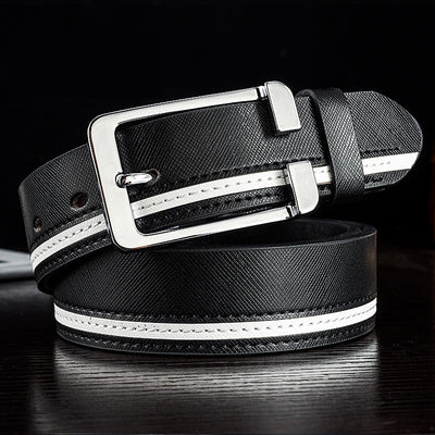 Cinturón de Cuero Blanco para Hombre - Estilo Moderno - Image 13