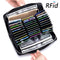Billetera Larga de Cuero Genuino para Hombre con Protección RFID y 36 Compartimentos