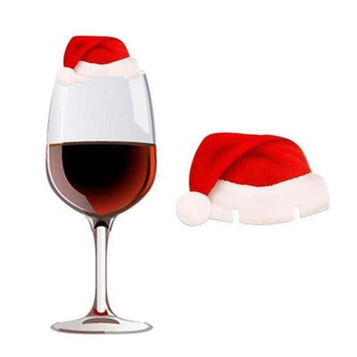 Set de 10 Gorros Navideños Rojos para Copas - Decoración de Mesa Navideña DIY - Image 6
