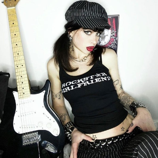 Top Camiseta Gótica Punk Fairy Grunge con Estampado Gráfico Sexy - Image 2