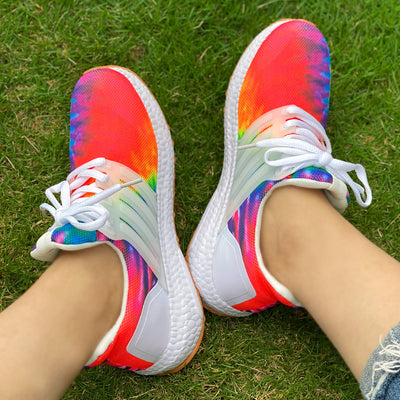 Zapatillas Deportivas Mujer Talla Grande con Suela Gruesa y Diseño Graffiti - Image 3