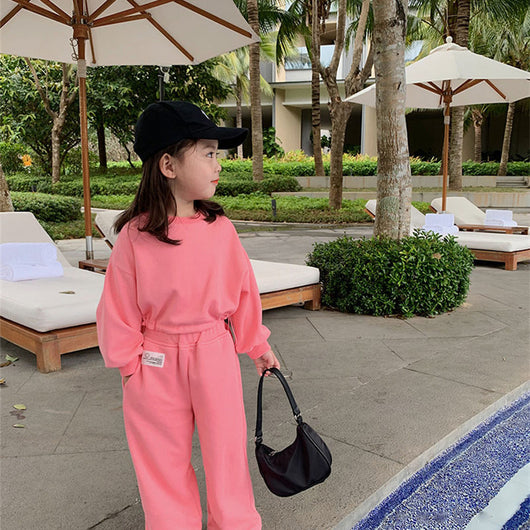Conjunto Deportivo Niña Estilo Coreano Primavera Suelto y Cómodo - Image 5