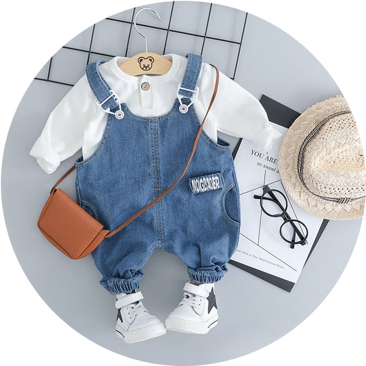 Conjunto de Tirantes Denim para Bebé - Image 12