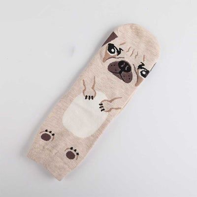Calcetines Estampados con Expresiones de Perrito Adorable para Mujer - Image 17