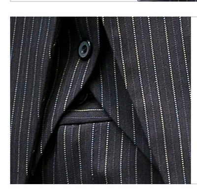 Uniforme Profesional Rayas Cuello V - Delantal de Trabajo Elegante - Image 2