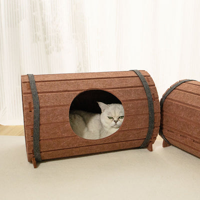 Cama para Mascotas Tipo Barril de Vino con Tablero de Fieltro - Image 17