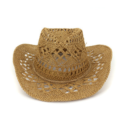 Sombrero Vaquero de Paja para Viajes - Protección Solar con Estilo Occidental - Image 2