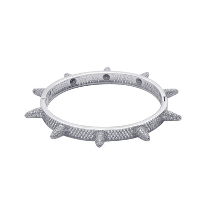 Pulsera Punk de Circonitas y Remaches en Acero Pesado - Image 15
