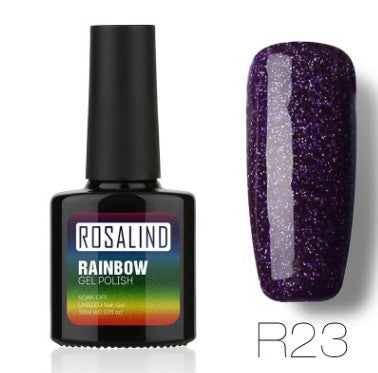 Esmalte de Gel Fotocurable ROSALIND sin Químicos - Sistema Arcoíris con Brillos - Image 31