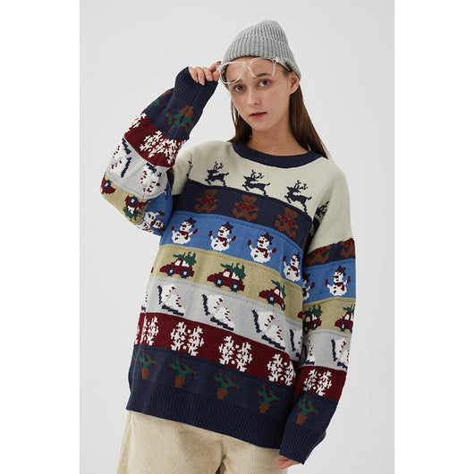 Suéter Holgado Retro Harajuku para Parejas - Estilo Vintage Juvenil - Image 14
