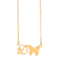 Butterfly pendant letter necklace D