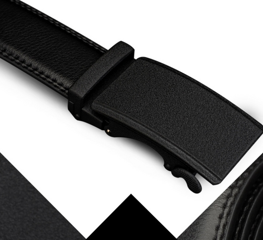 Cinturón de Cuero Vacuno con Hebilla Automática de Doble Capa para Hombre - Image 10