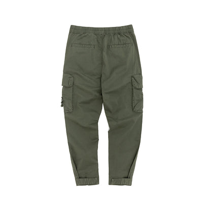 Pantalones de trabajo multibolsillos con cintura elástica para hombre - Image 3