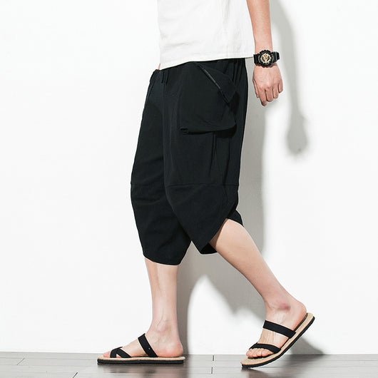 Pantalones Anchos de Zanahoria con Bolsillos Grandes para Hombre - Image 4