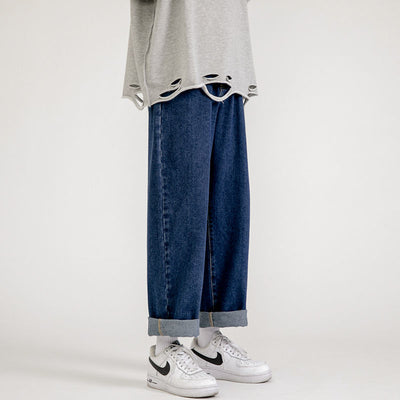 Pantalones Vaqueros Rectos Holgados para Hombre - Diseño Versátil de Verano - Image 6